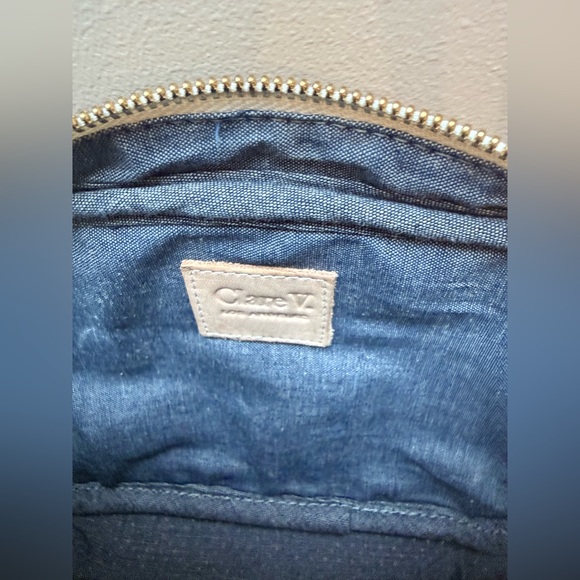 Clare V. Mini Sac Crossbody Bag, Leather Perforated Tan Color - Picture 7 of 14